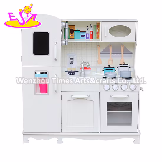 New Arrival Pretend Play White Wooden Large Toy Kitchen for Kids 10%off W10c409