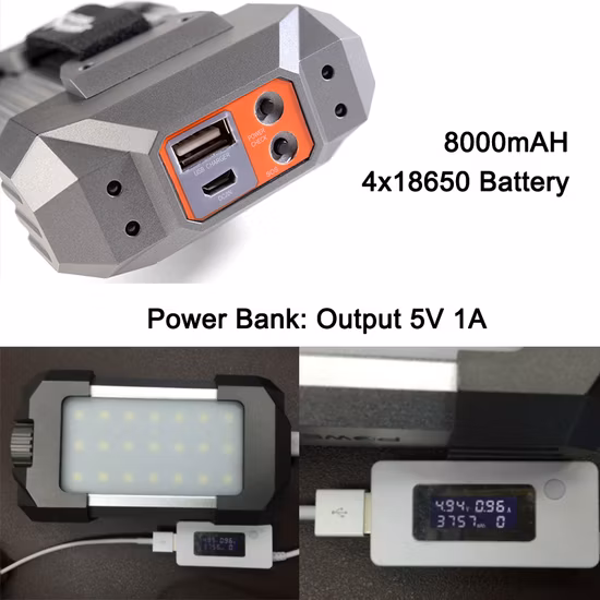 Portable and Camping Flashlight LED with USB Phone Charging
