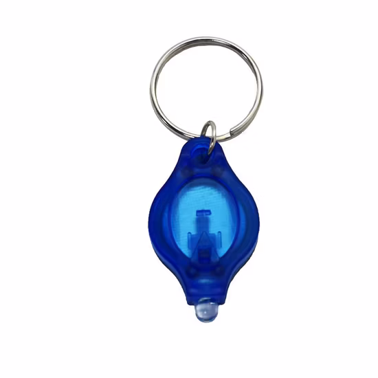 Chaveiro de alumínio super brilhante colorido com luz LED