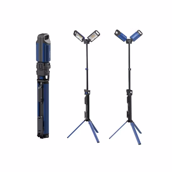 Luz de trabalho LED SMD recarregável 50W com tripé ajustável