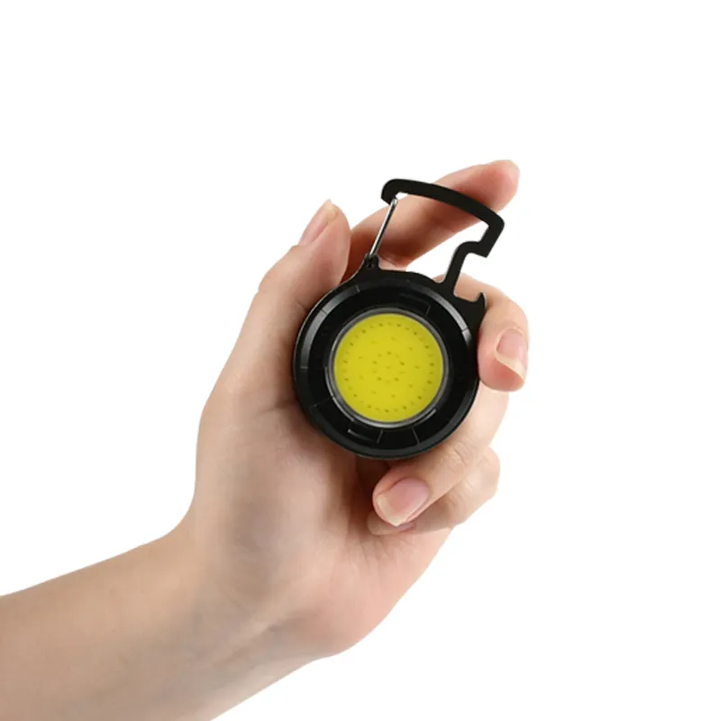 Brightenlux Mini Hand Held LED Magnético Recarregável Chaveiro COB Luz de Trabalho